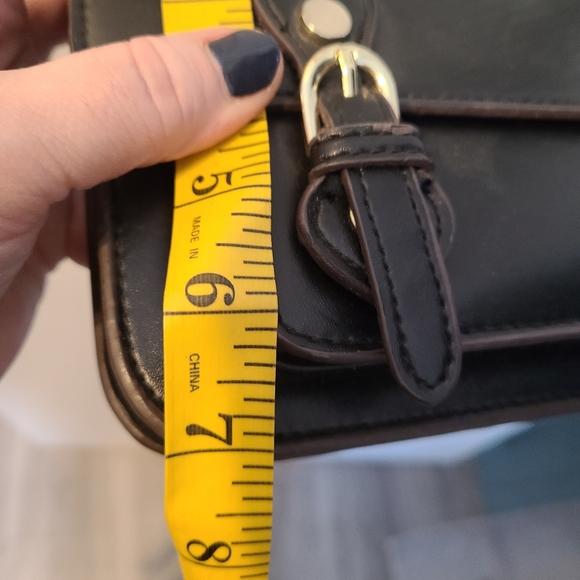 Steven by Steve Madden Black Leather Crossbody Bag - Picture 8 of 10